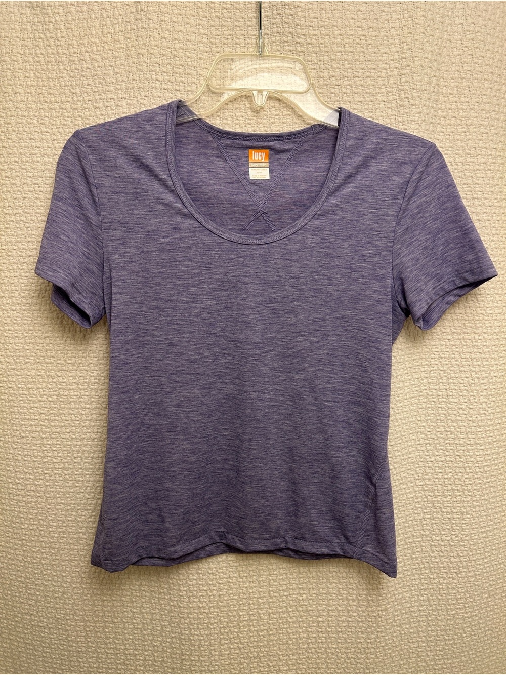 Lucy Heather Purple Short Sleeve Scoop Neck Tee